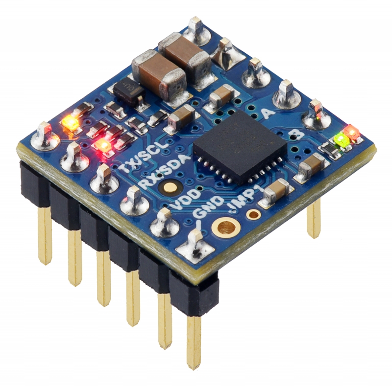 Motoron M1U256 - DRV8256P 4.5-48V 2.2A UART 모터 컨트롤러 모듈 (핀 헤더 납땜) [PLLU-5062]