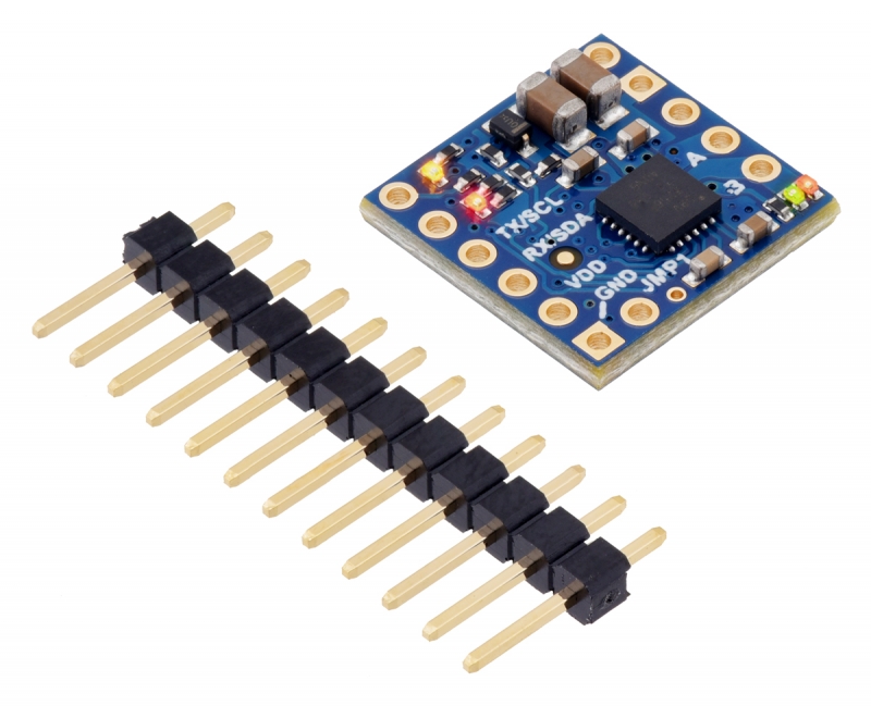 Motoron M1U256 - DRV8256P 4.5-48V 2.2A UART 모터 컨트롤러 모듈 (핀 헤더 미납땜) [PLLU-5063]