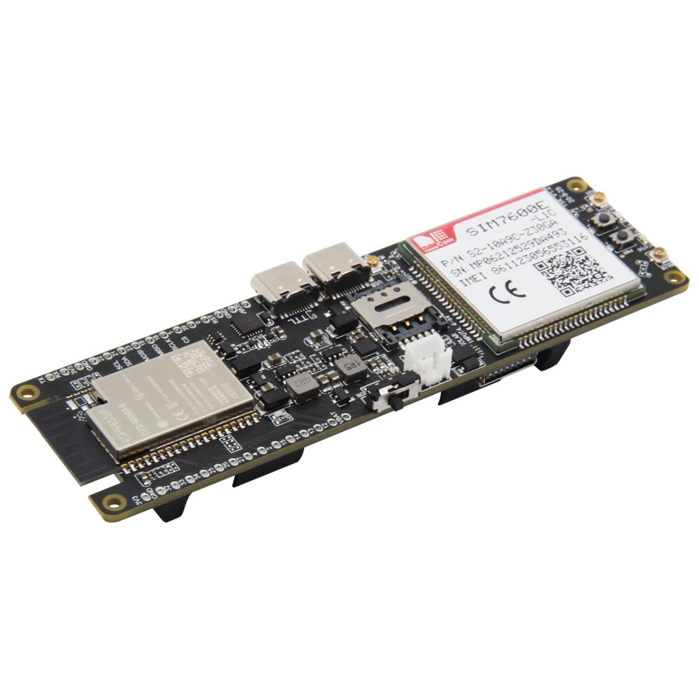T-SIM7600E-L1C USB 동글 모듈 와이파이 블루투스 18650 배터리 홀더 태양열 충전 보드 ESP32 칩 4G LTE CAT4 [LILYGO-29]
