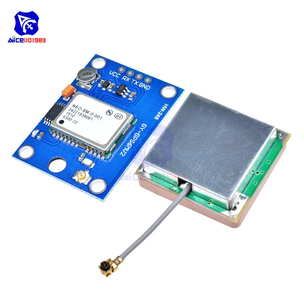 GY-GPS6MV2 NEO-6M GPS 모듈 NEO6MV2 내장 EEPROM APM2.5 안테나 RS232 TTL 보드 아두이노 3V-5V [OPEN-ZTY11-30]
