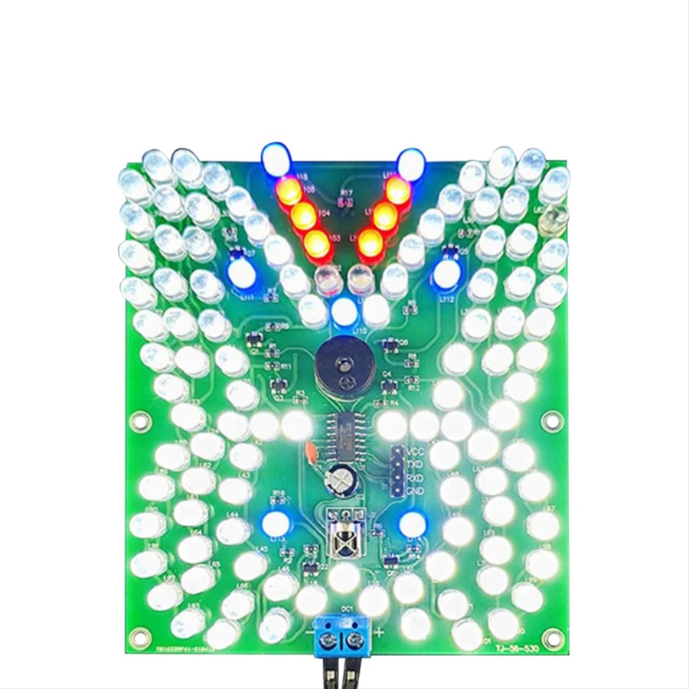 DIY 납땜 키트 원격 제어 음악 나비 램프 음향 광학 LED 재미있는 전자 생산 학교 교육 학습 [DIY-281]