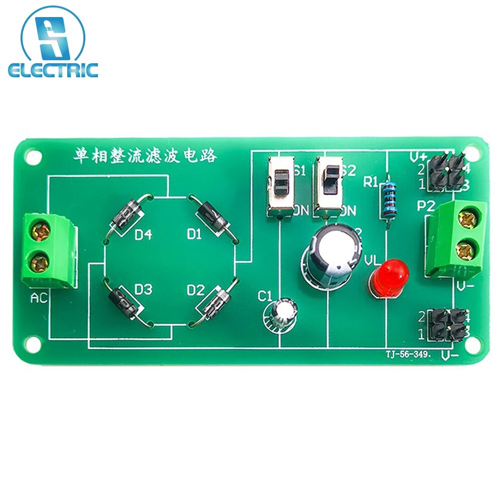 DIY 연습 키트 단상 클래식 정류기 필터 회로 전자 납땜 TJ-56-349 AC DC 5V-12V [DIY-282]