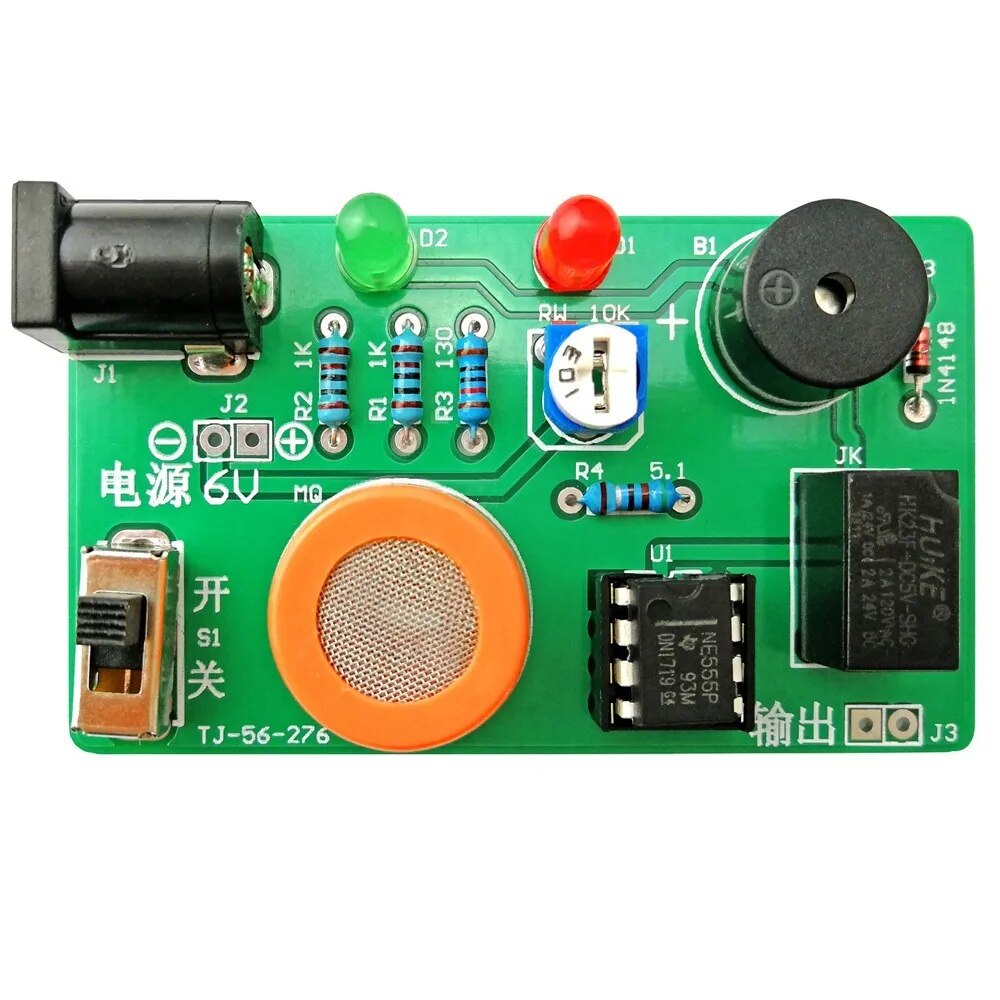 DC 5-7.5V DIY 키트 MQ-3 센서 알코올 감지기 테스터 경보 시스템 가스 센서 모듈 전자 부품 스위트 [DIY-287]