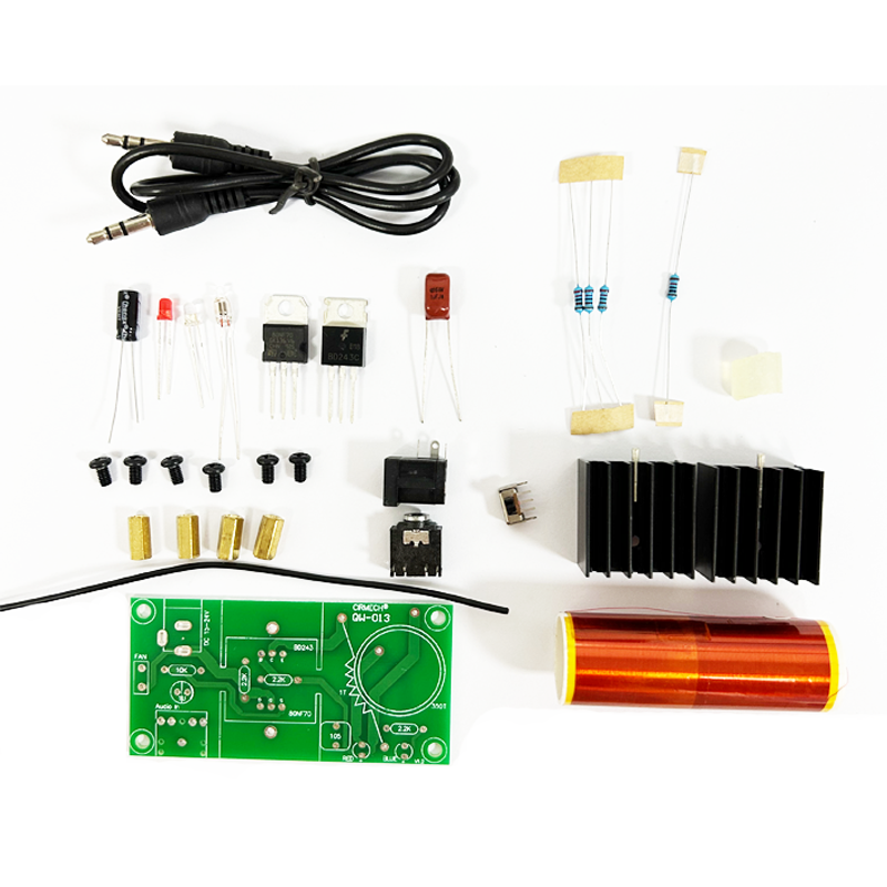 테슬라 코일 미니 플라즈마 음악 스피커 키트 아크 과학 실험 학생 전자 DIY 생산 DC 15-24V 15W 2A [DIY-290]