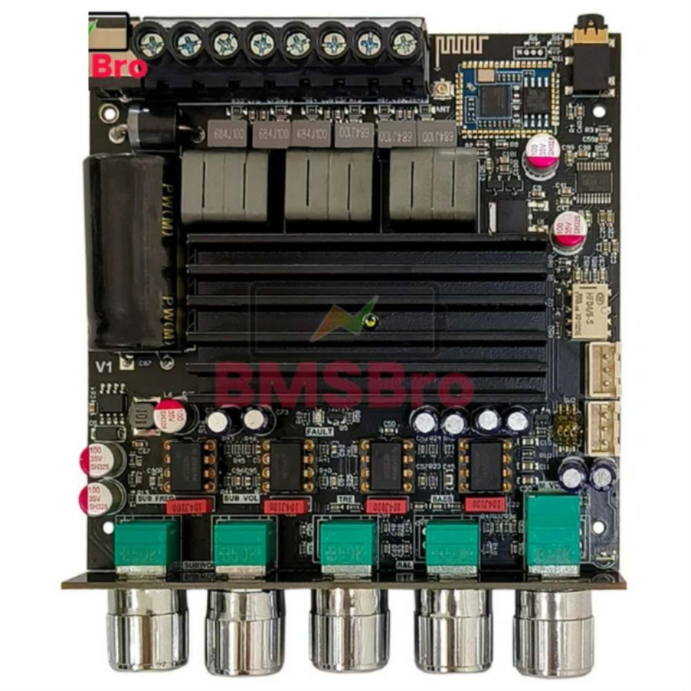 2.1 채널 블루투스 디지털 전력 증폭기 보드 스피커 서브우퍼용 100Wx2+200W QCC3034 TPA3221 No Shell [OPEN-ZTG43-116]