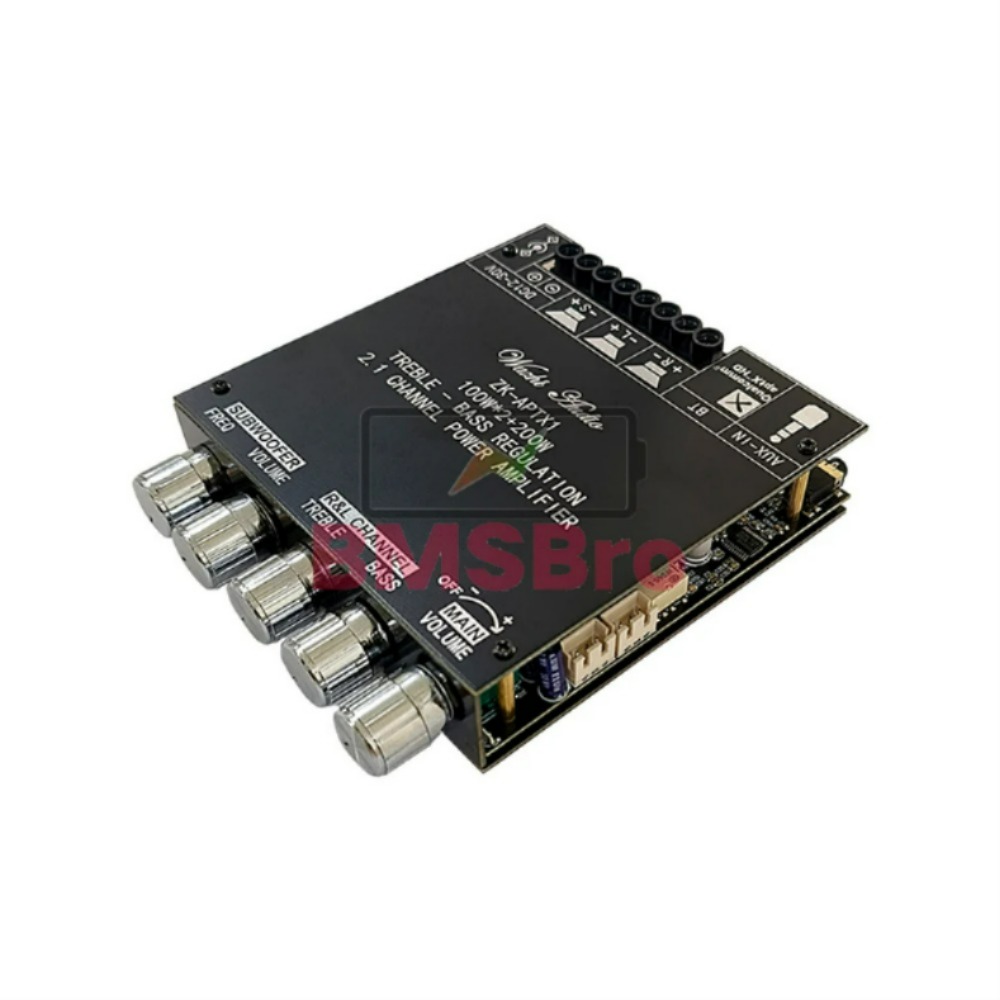 2.1 채널 블루투스 디지털 전력 증폭기 보드 스피커 서브우퍼용 100Wx2+200W QCC3034 TPA3221 With Shell [OPEN-ZTG43-117]