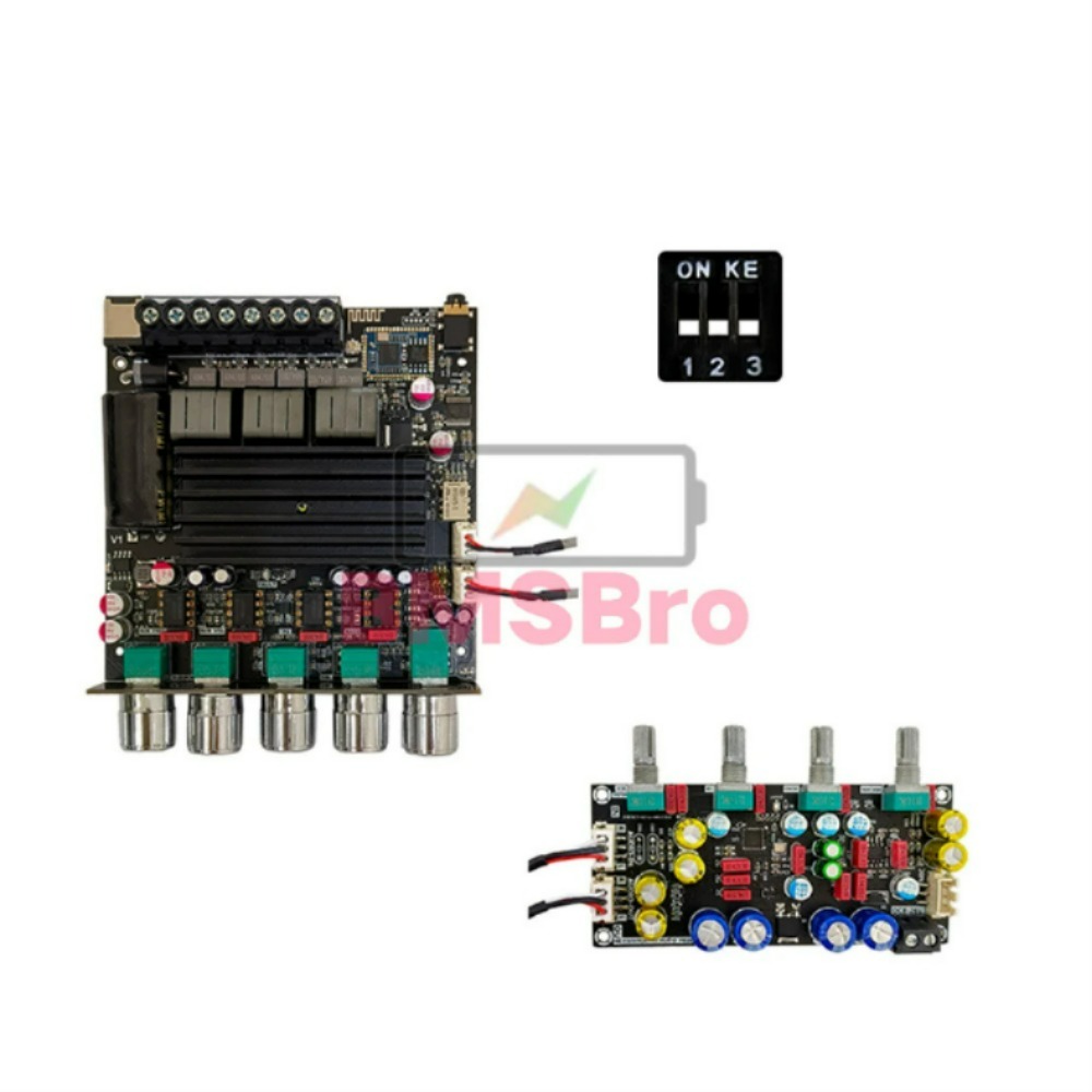 2.1 채널 블루투스 디지털 전력 증폭기 보드 스피커 서브우퍼용 100Wx2+200W QCC3034 TPA3221 External Switch [OPEN-ZTG43-118]