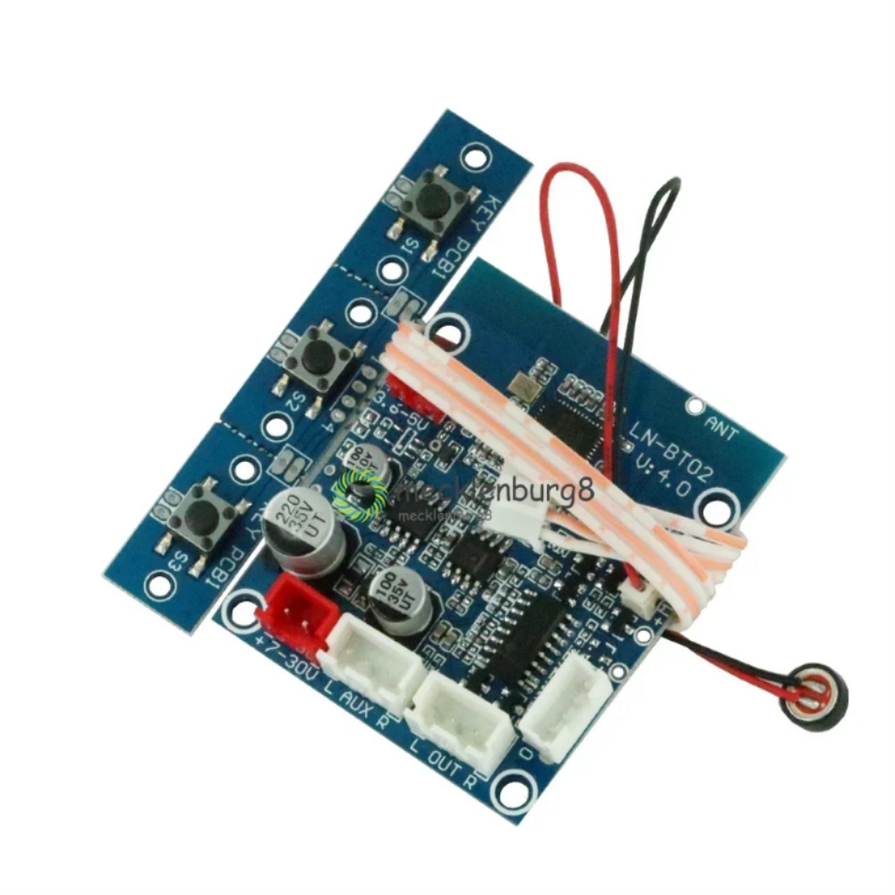 LN-BT02 스테레오 스마트 4.0 블루투스 오디오 리시버 모듈 무선 스테레오 사운드 보드 자동차 전화용 7V-30V A [OPEN-ZTP48-400]