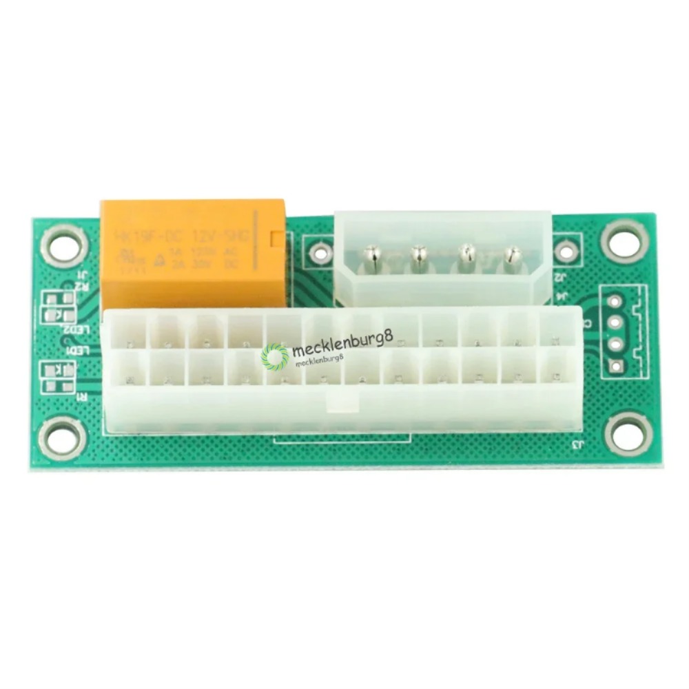 ATX 듀얼 전원 공급 장치 동기화 스타터 익스텐션 케이블 카드 ATX 24P-Molex 4 핀 채굴 기계용 아두이노 보드 모듈 [OPEN-ZTA177-134]